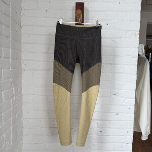 Outdoor Voices 7/8 Length Warmup Leggings Tritone Green Yellow - S